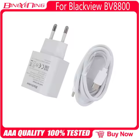 Original GaN Fast Charger For Blackview BL9000 Pro BV8800 BL8800 Pro EU Plug Travel 5V3A TPYE-C USB 
