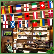 Bv✿  2024 24 Countries Hanging String Flags Polyester 7M 24 Country Teams Bunting Flags Printed Bunt