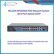 RELKOR RPOE005 POE Network Switch 16+2 Port Uplink+1SFP
