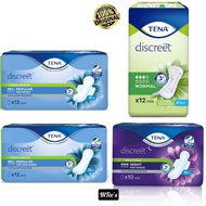 TENA Discreet Pad Regular 24cm Wing | Non Wing (12s) | Normal Non Wing 27.5cm (12s) | Night Wing 32c