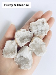 Purify & Cleanse Open Quartz Geode Hốc Tinh Thể Thạch Anh Size  4cm