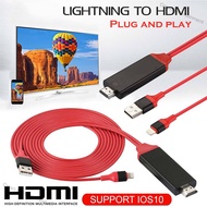 1080P 6ft 8 Pin Apple Interface to HDMI TV AV Adapter Cable for iPhone 6 6S 7 8 Plus X Crown Enterta