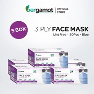 [Bundle of 5] B0501 Bergamot 3ply Lint-Free Medical Face Mask (Earloop) 5 x 50pcs