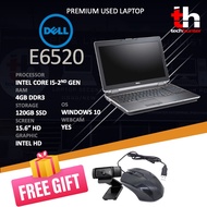(SECOND HAND ORIGINAL) DELL E6520 I5-2ND GEN/4GB RAM/ 120GB SSD