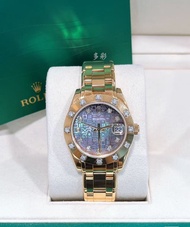 👑[現貨]🔥🔥 Rolex PEARL MASTER  m81318-0004 黑電腦鑽刻 18K金 34mm表徑 自動機械 有保卡 rolex submariner/rolex datejust/r