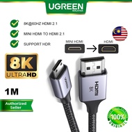 UGREEN Mini HDMI to HDMI 2.1 8K 60Hz HDR HDCP 2.3 3D Dolby Audio For Camera Projector Laptop PC Moni