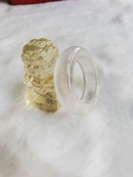 Nhẫn bản cẩm thạch jade Ahoa bay mã não tự nhiên