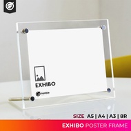 Frambie EXHIBO Acrylic Photo Frame | A5 A4 A3 Standing Acrylic Certificate Frame / Advertisement Dis