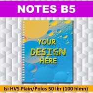 Book B5Notes / Custom B5Notes B5 Note Book / Notes / Contents 50 sheets Plain Plain Plain/ Plain