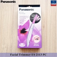 Panasonic® Facial Trimmer ES 2113 PC เครื่องโกนขนบนใบหน้า ขนคิ้ว ขนบนใบหน้า แบบใช้แบตเตอรี่ AAA สำหร