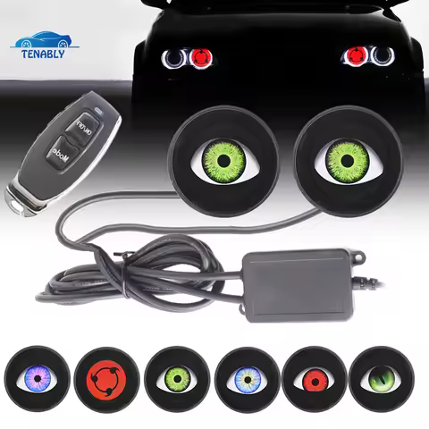 Wireless Control Car Devil Eyes Dynamic Adjustable Eye Pattern Demon Eye Car Headlight 12-36V Fog Li
