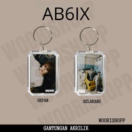 GANTUNGAN AB6IX UPSIDE DOWN ACRYLIC KEYCHAIN KPOP UNOFFICIAL DAEHWI WOOJIN WOONG ACRYLIC KEYCHAIN