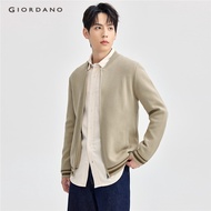 GIORDANO MEN 100% Cotton contrasting stripe cardigan 01054782