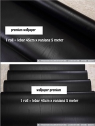 10 meter wallpaper stiker dinding motif kayu hitam wall sticker