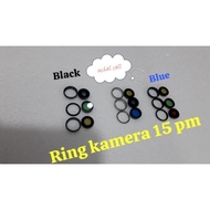 Camera glass lens + cameraRing one set ip15 ip15plus ip15pro ip15pm