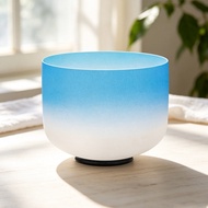Hye eun 8inch/10inch Frosted Crystal Singing BowI 432HZ/440HZ Sound Healing Musical Vibration