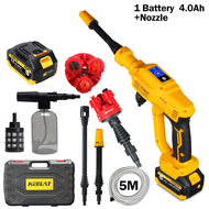 KEELAT LED Brushless Water Jet 3rd Gear Cordless Car Wash Cleaner Spray Gun Water Jet Pump Portable 