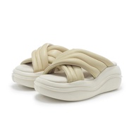 รองเท้าแตะหนังแกะหนาสำหรับฤดูร้อน VITTORIO VENTURA รองเท้าแตะหนังแกะแบบสวมลำลองสำหรับผู้หญิงในชีวิตป