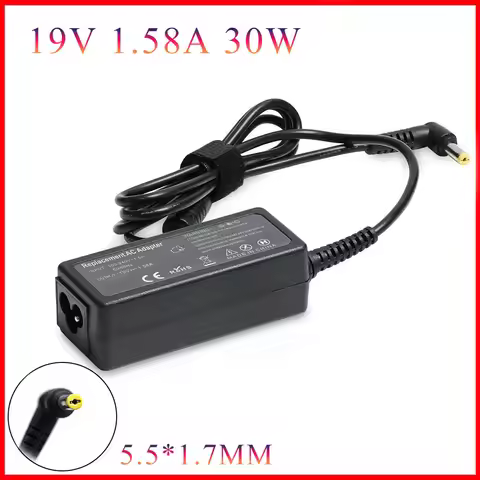 19V 1.58A 30W 5.5*1.7mm AC Laptop Charger Adapter For ACER Aspire One D255 D255E D260 ZG5 ZA3 KAV60