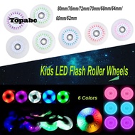 TOPABCS 4pcs Roller Wheels Parts LED 70mm 68mm 64mm 90A 80mm 76mm 72mm