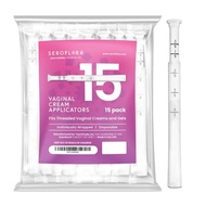 Seroflora Disposable Plastic Vaginal Applicators - Threaded End to Fit OTC Gels, Lubes or Creams Pro