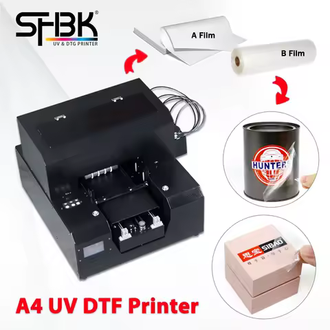 A3 A4 UV DTF multifunctional flat cylindrical printer and AB film laminating machine kit UV DTF tran