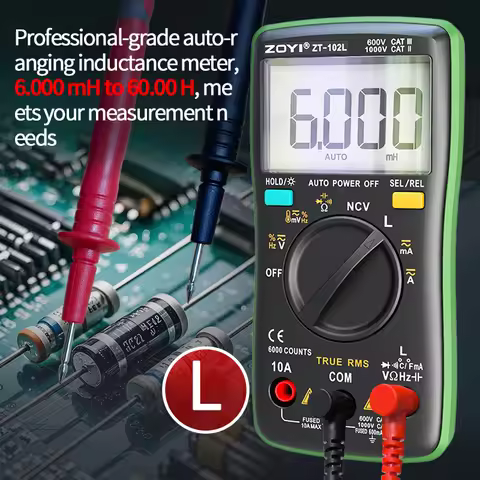 Zoyi zt102L automatic range inductance multimeter