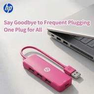 HP 4-In-1 Docking Station, DHC-CT100D, USB-A 2.0, Rose Red, 1-To-4, USB2.0*4, Type-C*1, Efficient Fi