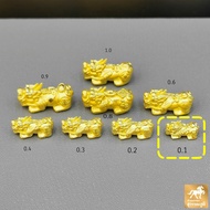 HOT ； [ถูกที่สุด] อะไหล่ปี่เซียะทองแท้ ขนาด 0.1 0.2 0.3 0.4 กรัม การันตีทองแท้ 99.99 มีใบรับประกันสินค้า เก็บเงินปลายทางได้