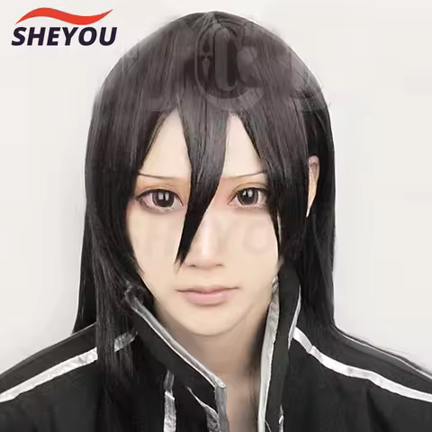 Sword Art Online GGO Kirigaya Kazuto Kirito 100cm Long Chocolate Color Heat Resistant Cosplay Costum