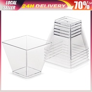 Square jelly mousse tiramisu pudding icecream cup 10/50psc 50*50*45mm Party Dessert Cup PLASTIC PUDD