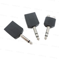 1/4" male Jack to 6.35 6.5 female RCA Converter Y Splitter Audio connector Mono Stereo microphone Adapter Headphone  SG10B2