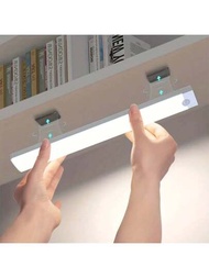 Usb充電&amp;電池供電,1入組感應式櫥櫃燈,為您的家居增添光亮!