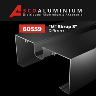 Aluminium / alumunium "M" Skrup Profile 60559 kusen 4 inch Alexindo
