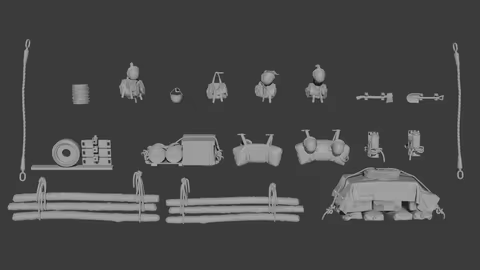 1/35 Scale WW2 US Army Tank supply accessories package model kit Miniature Military War Game Multi-s