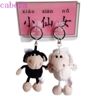 CABEZA Alpaca Plush Keychain Kids Gift Handmade Animal Keyring Bag Decoration Schoolbag Decoration A