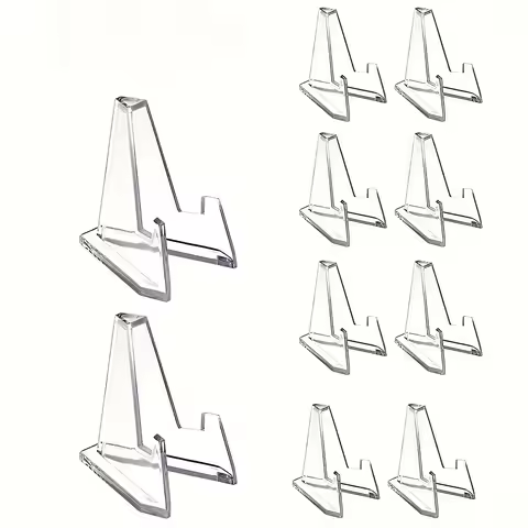 5pcs Acrylic Display Stands | Multifunctional Holders for Collectibles, Artworks, Photos, Business C