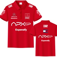 Hot Sale Racing car driver APXGP same style men's POLO short sleeved T-shirt with lapel top for men'