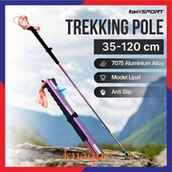 KUAQUI TaffSPORT Folding Hiking Stick Trekking Pole 7075 Aluminum 120cm - 7075