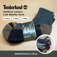 Authentic Timberland Low Quarter Sock Men Outdoor Leisure 4 pair Original Pack Crew Stoking *ReadyStock*