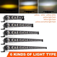 JIUGUANG 7inch 14inch 20inch 26inch 32inch 6D Offroad LED Light Bar Dual Color 3000k/6000K White Amb