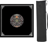 Bsapp mahjong mat with storage bag mahjong table mat with rubber anti-slip backing mahjong game mat 