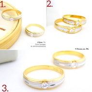 Cincin tunangan emas asli kadar 700 70% 16k couple 2 gram wedding gr g