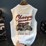 TANK/ American loose vest for men's sports cotton sleeveless trendy T-shirt vest print casual fitnes