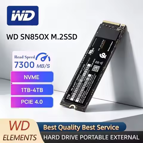 For WD SN850X 1TB 2TB 4TB WD_BLACK M.2 2280 NVMe PCIe Gen 4.0x4 SSD Solid State Drives for Gaming Co