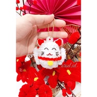 GANTUNGAN LUCKY CAT LUCKY CAT/ LUCKY CAT HANGING/ CHINESE NEW YEAR CAT/ 2024 LUCKY CAT DECORATION/