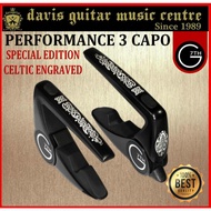 G7th Capo Performance 3 Steel String Black Celtic for Acoustic Guitar