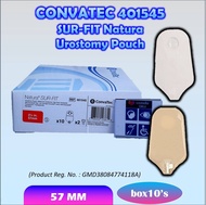 CONVATEC 401545 SUR-FIT NATURA UROSTOMY TRANSPARENT POUCH 57MM 10S