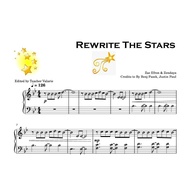Rewrite the Stars - Zac Efron Zendaya The Greatest Showman Piano Sheet Grade 5 Intermediate