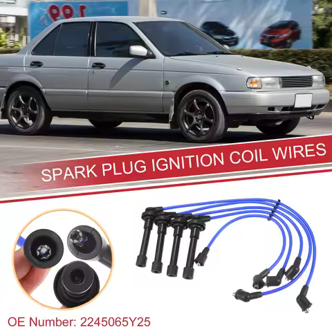 UXCELL 5pcs Spark Plug Wire Ignition Coil Cable No.2245065Y25 for Nissan Sentra 91-94